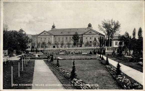 Postcard Bad Kissingen Lower Franconia Bavaria, New Discussion House, Garden, Architecture