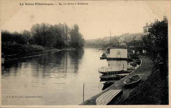 Ak Bellevue Hauts de Seine, Blick auf die Seine