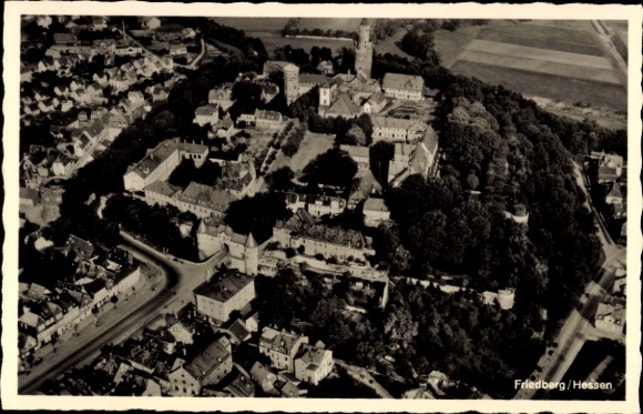 Postcard Friedberg in Hesse, aerial view of Hesse, sights, city view