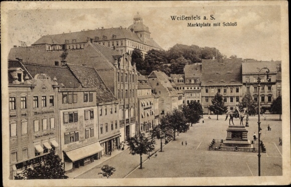 Ak Weißenfels an der Saale, Marktplatz, Schloß,  Architektur, 1920