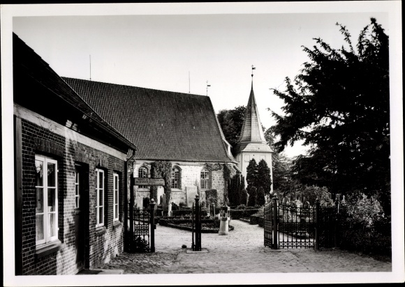 Photo Hamburg Bergedorf Neuengamme, church, 1950