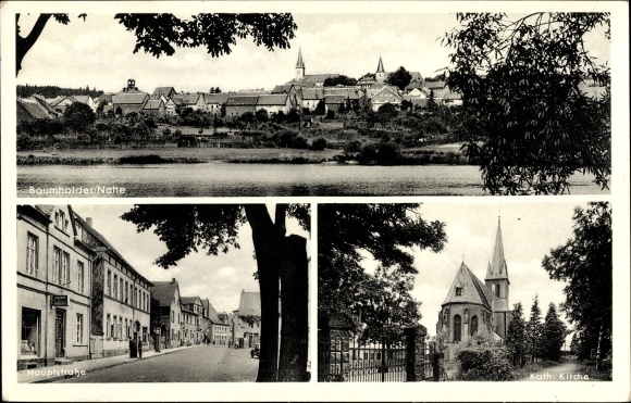 Ak Baumholder Nahe, Hauptstraße, Katholische Kirche