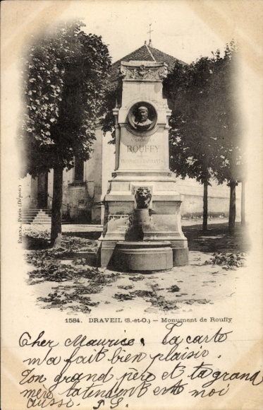 Ak Draveil Essonne, Monument de Rouffy, Aus Frankreich, Abbildung eines Denkmals