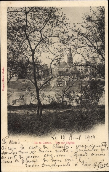 Ak Chatou Yvelines, Insel Chatou, Kirche