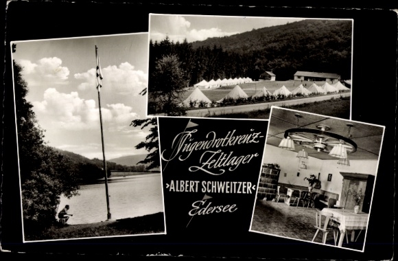 Postcard Frankenberg an der Eder Hessen, Edersee, Youth Red Cross Camp