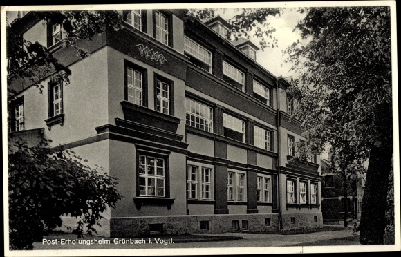 Ak Grünbach im Vogtland, Post-Erholungsheim