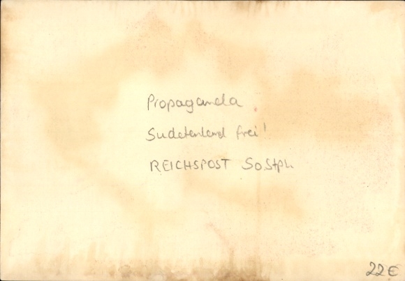 Maps Postcard Greater Germany, Anschluss Sudetenland, Day of Liberation