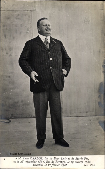 Ak Portrait von Don Carlos I., König von Portugal