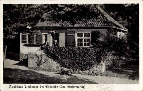 Postcard Ankelohe Bad Bederkesa Geestland Lower Saxony, hunting lodge Liethmoor