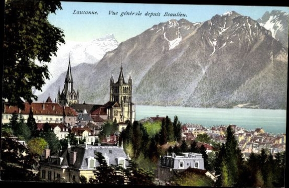 12 alte Ak Lausanne in der Schweiz im Kanton Waadt, diverse Ansichten