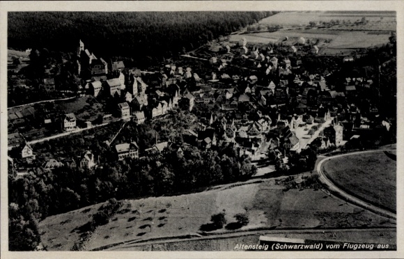 Ak Altensteig im Schwarzwald Württemberg, Luftbild von  Schwarzwald, nformat, 1941
