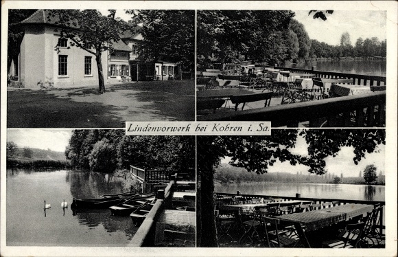 Postcard Lindenvorwerk Kohren Sahlis Frohburg Saxony, place of excursion, inn Martin Zöllner