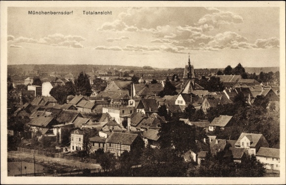PC Münchenbernsdorf in Thuringia, total view of the place