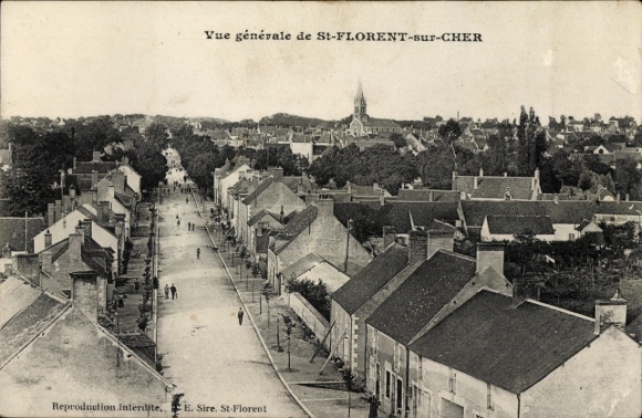 Postcard Saint Florent Cher, general view
