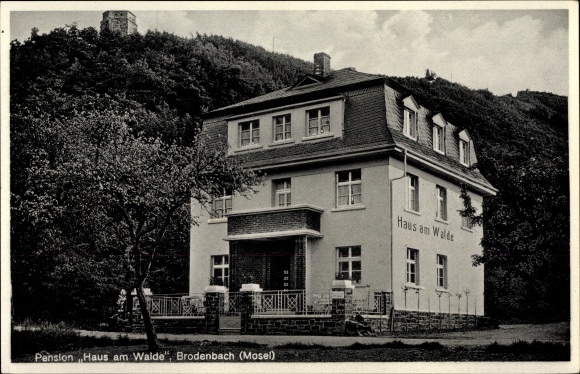 Ak Brodenbach an der Terrassenmosel, Pension Haus am Walde, Bes. Probst