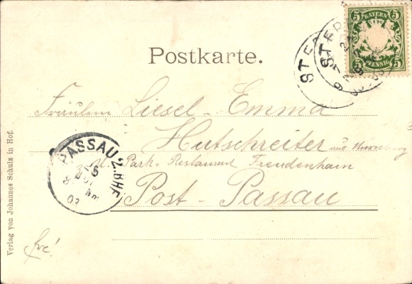 Postcard Bad Steben in Upper Franconia, Villa Klara and Anna, Humboldt House, spa hotel