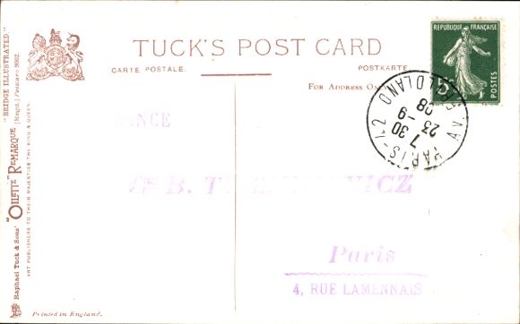 Artist Postcard Thackeray,Lance, Bridge Illustrated, I leave it to you
