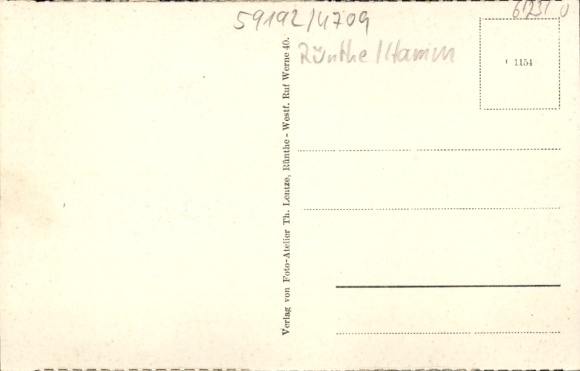 Postcard Rünthe Bergkamen in Westphalia, stables according to the Wolfs-Schweinsburger patent, stable track
