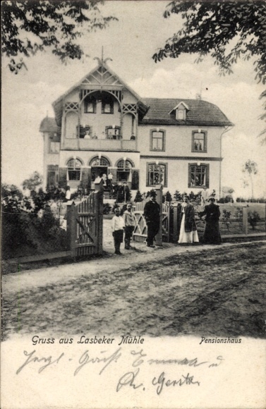Postcard Lasbek in Schleswig Holstein, Lasbeker Mühle, Pensionshaus
