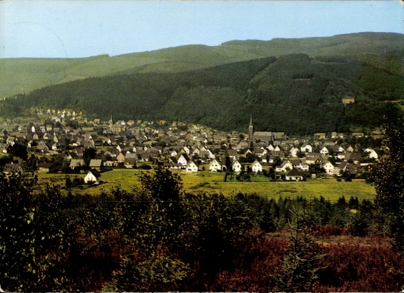 Postcard Herdorf in Siegerland, general view