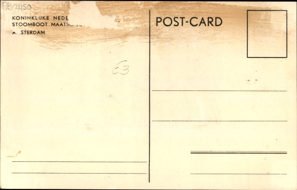 Postcard Koninklijke Nederlandsche Stoomboot Maatschappij KNSM, Crijnssen, Stuyvesant, Van Rensselaer