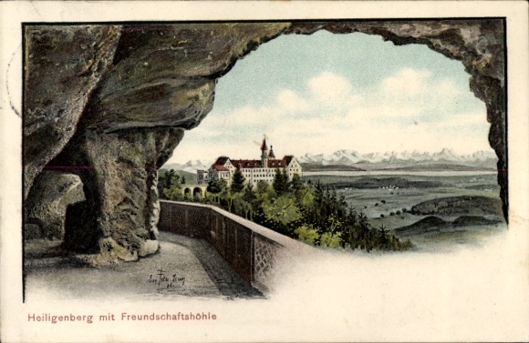 Artist Postcard Felle, Eugen, Heiligenberg in Baden, Panorama, Freundschaftshöhe