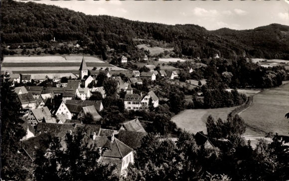 Postcard Eschenbach Pommelsbrunn Middle Franconia, general view