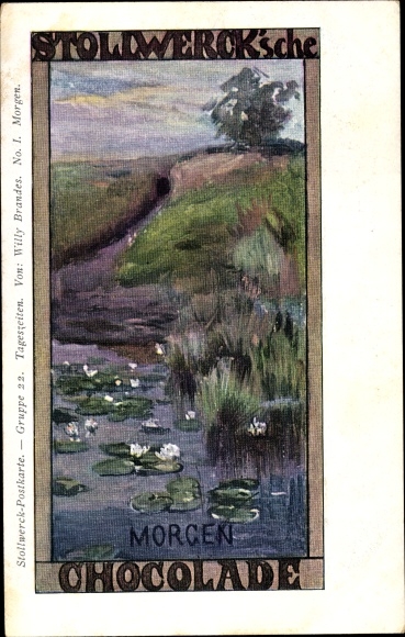 Artist PC Brandes, Willy, Stollwerck advertising, group 22 no. I, times of day, morning