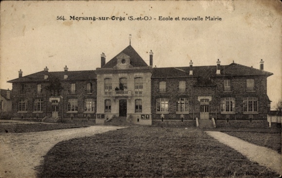 CPA Morsang-sur-Orge Essonne, Ecole, nouvelle Mairie