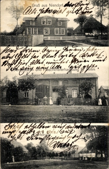 PC Niendorf Ludwigslust in Mecklenburg, F. Timm commercial building, Dorfstrasse