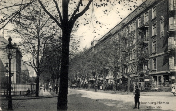 Postcard Hamburg Mitte Hamm, Ritterstraße