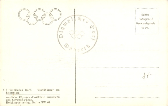 Postcard Elstal Wustermark Brandenburg, Olympic Village, residential buildings at the sports field
