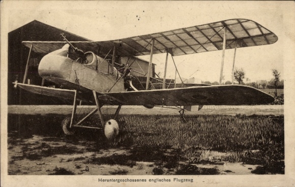 Ak Heruntergeschossenes englisches Flugzeug, I. WK