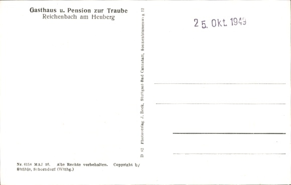 Postcard Reichenbach am Heuberg Württemberg, aerial photograph