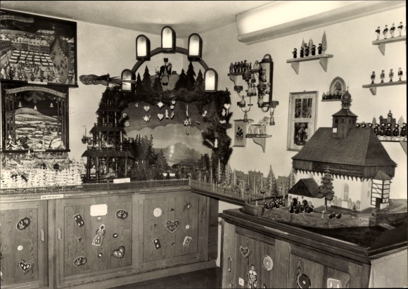 Ak Mauersberg Großrückerswalde in het Ertsgebergte, Prof. R. Mauersberger Foundation, ontbijtkoekkamer