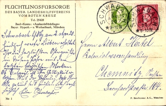 Artist PC refugee welfare of the Bavarian State Aid Association, war distress