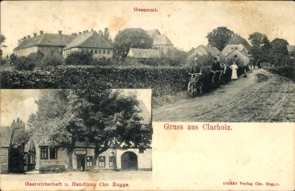 Ak Herzebrock Clarholz in Westfalen, Gesamtansicht, Gastwirtschaft