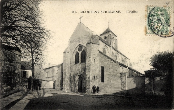 Ak Champigny sur Marne Val de Marne, Kirche
