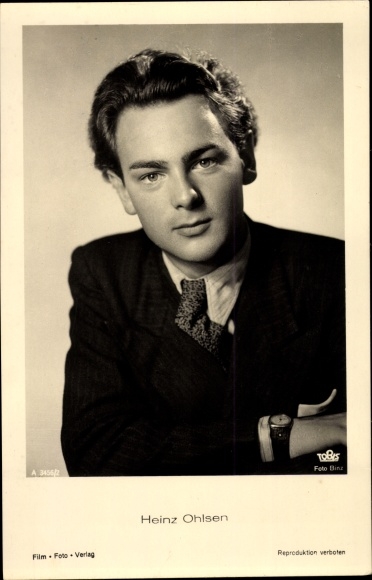 Postcard actor Heinz Ohlsen, portrait, suit
