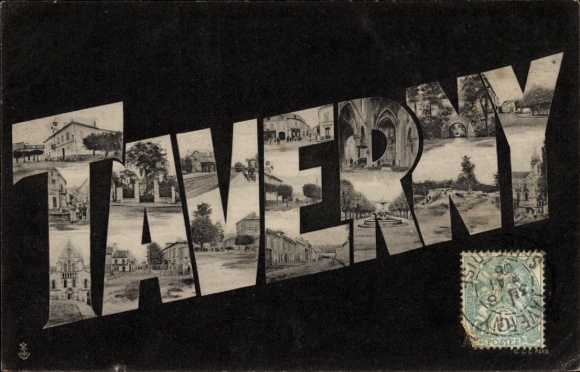 Ak Taverny Val d'Oise,  verschiedene Sehenswürdigkeiten, Collage aus Bildern