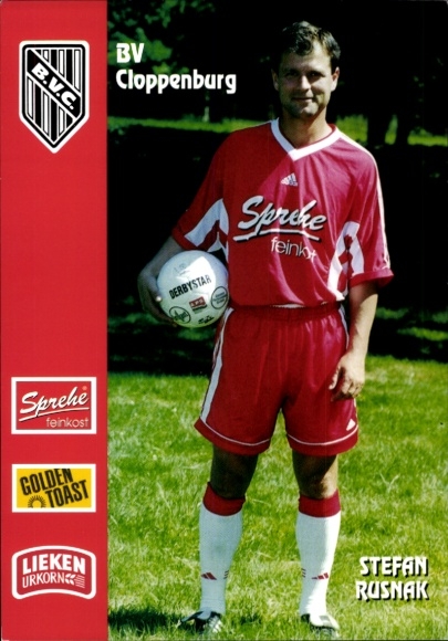 Autograph card footballer Stefan Rusnak, BV Cloppenburg, autograph