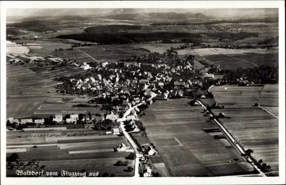 Ak Walddorf Walddorfhäslach in Württemberg, Fliegeraufnahme