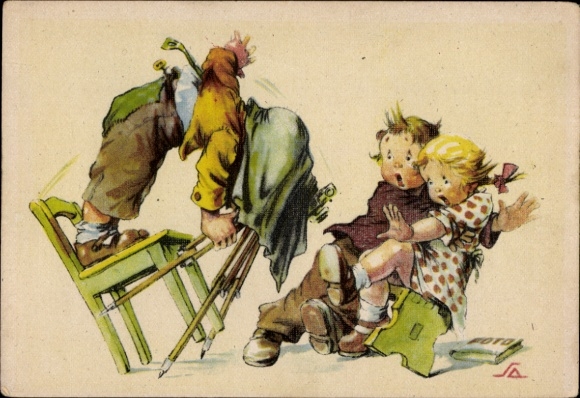 Artist Postcard Salac, AL, photographer falls over with camera