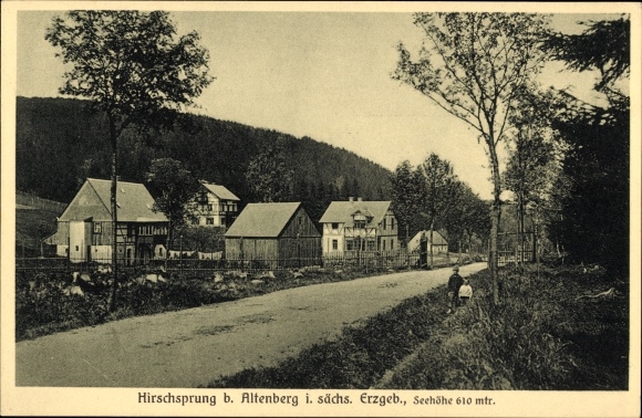 PC Hirschsprung Altenberg Saxon Erzgebirge, street view, half-timbered houses