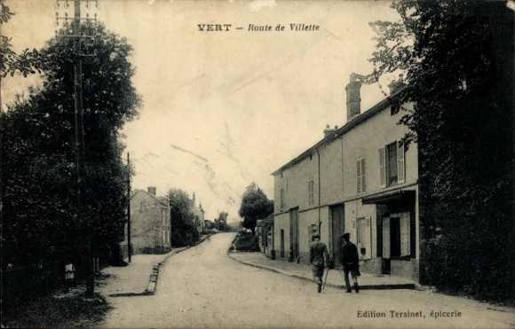 Ak Vert le Grand Essonne, Route de Villette