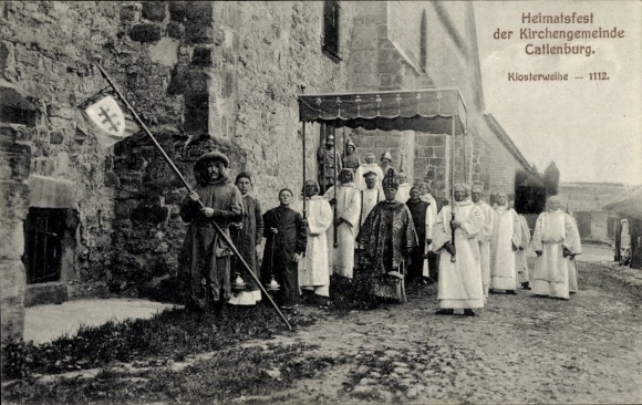 Postcard Katlenburg Lindau, parish festival, monastery consecration