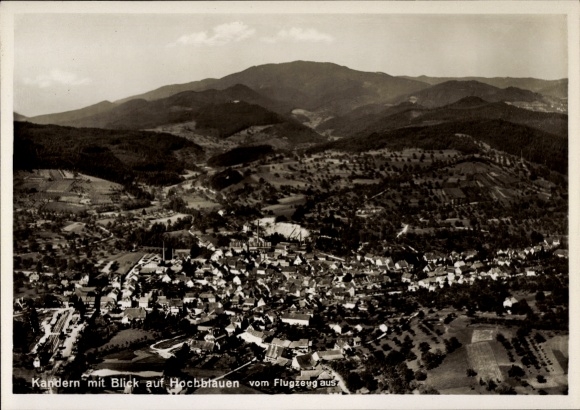 Postcard Kandern in the Black Forest Baden, aerial photograph