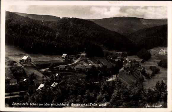 Ak Geiersthal Lichte im Thüringer Schiefergebirge, Blick auf Ort und Umgebung