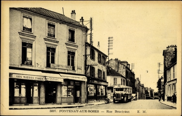 Postcard Fontenay at Roses Hauts de Seine, Route Boucicaut