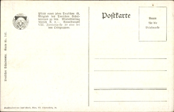 Artist Postcard Austrian Soldier, German School Association, KuK 25th Infantry Division